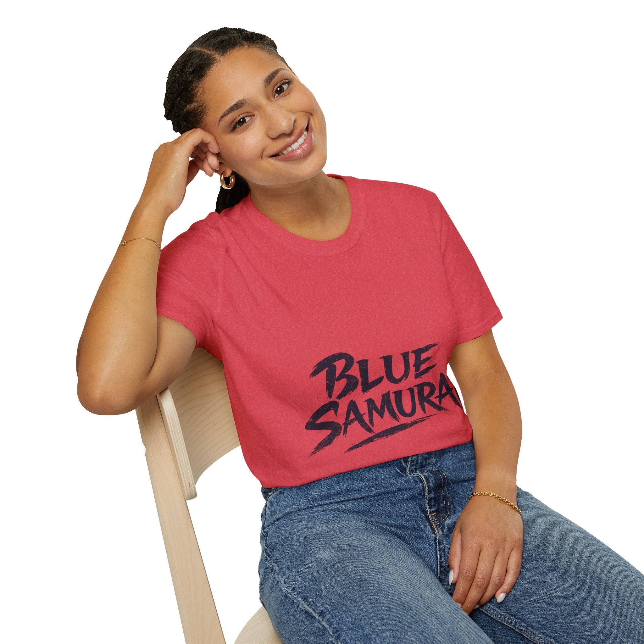 Japan Blue Samurai T-Shirt — Bold Brushstroke Graphic Tee
