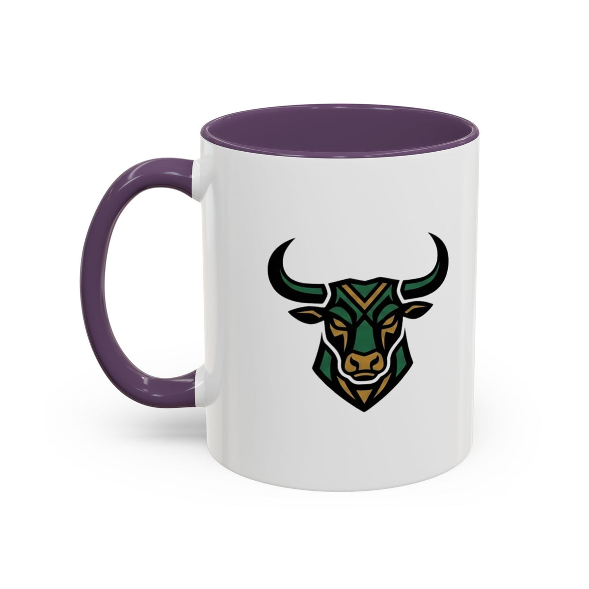 Taurus Geometric Bull Accent Coffee Mug –  Tribal Bull Head Ceramic Mug