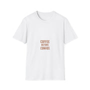 Coffee Before Convos Minimalist Typography T-Shirt, Funny Morning Caffeine Slogan Tee - Trending Now - September 2026