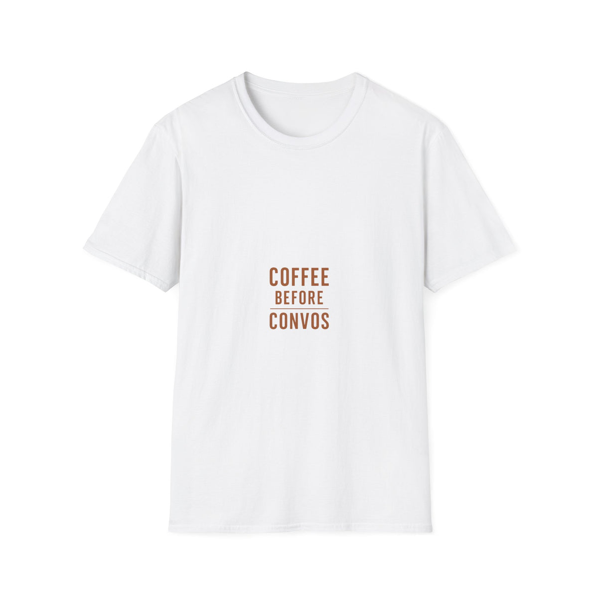 Coffee Before Convos Minimalist Typography T-Shirt, Funny Morning Caffeine Slogan Tee - Trending Now - September 2026