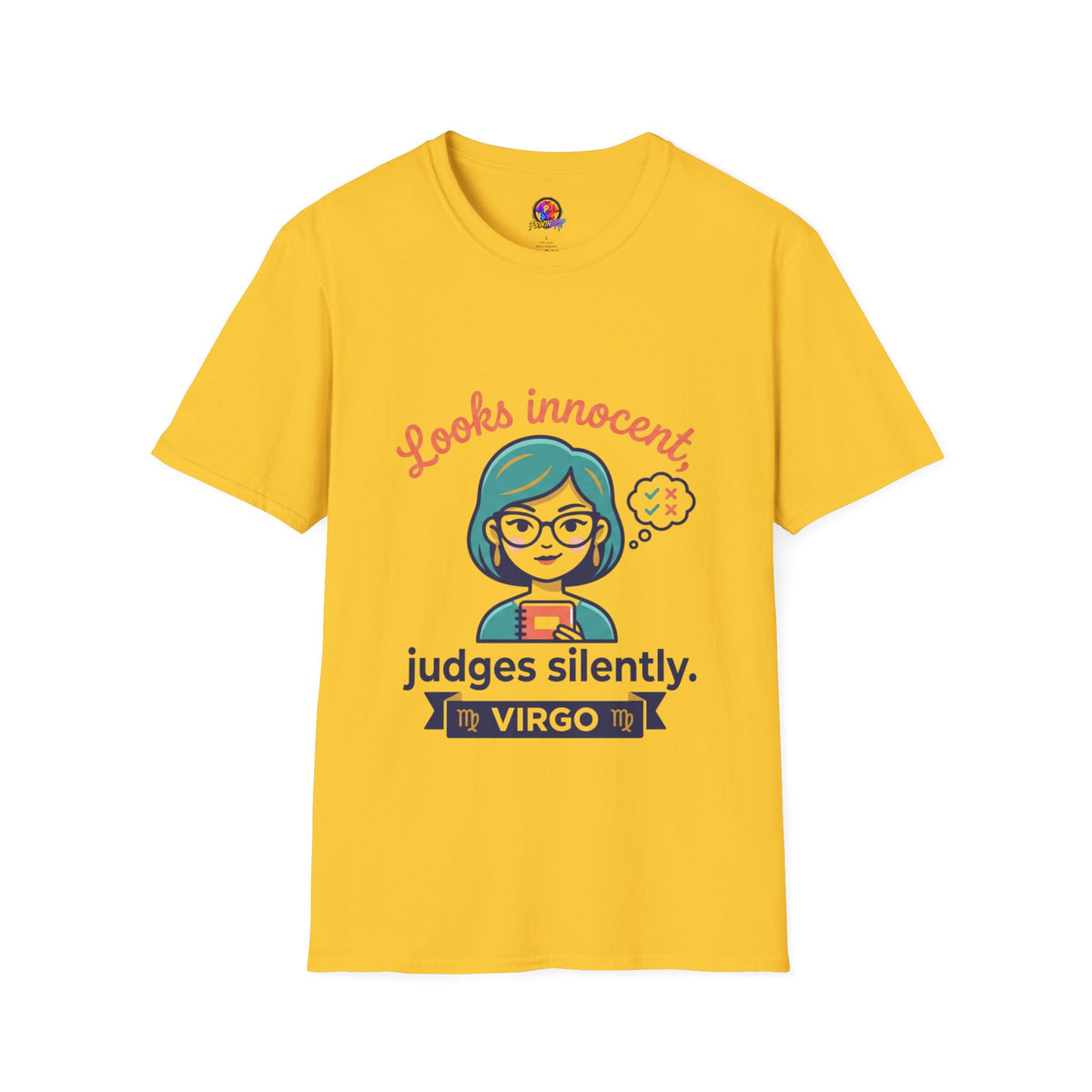 Looks Innocent Virgo T-Shirt — Funny Zodiac Graphic Tee for Virgo Women