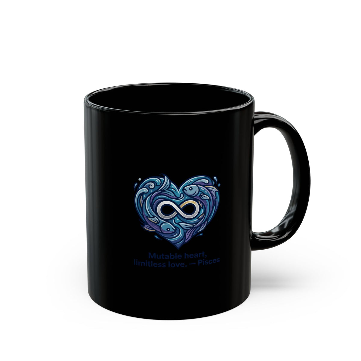 Pisces Zodiac Pisces Heart Infinity Mug — Zodiac Coffee Cup for Pisces Astrology Lovers