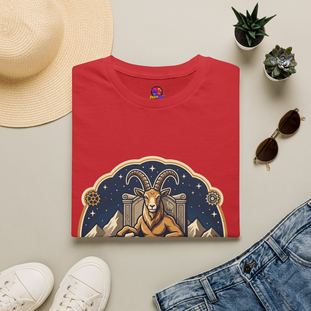 Capricorn Zodiac T-Shirt — "Building an Empire" Goat Horoscope Tee
