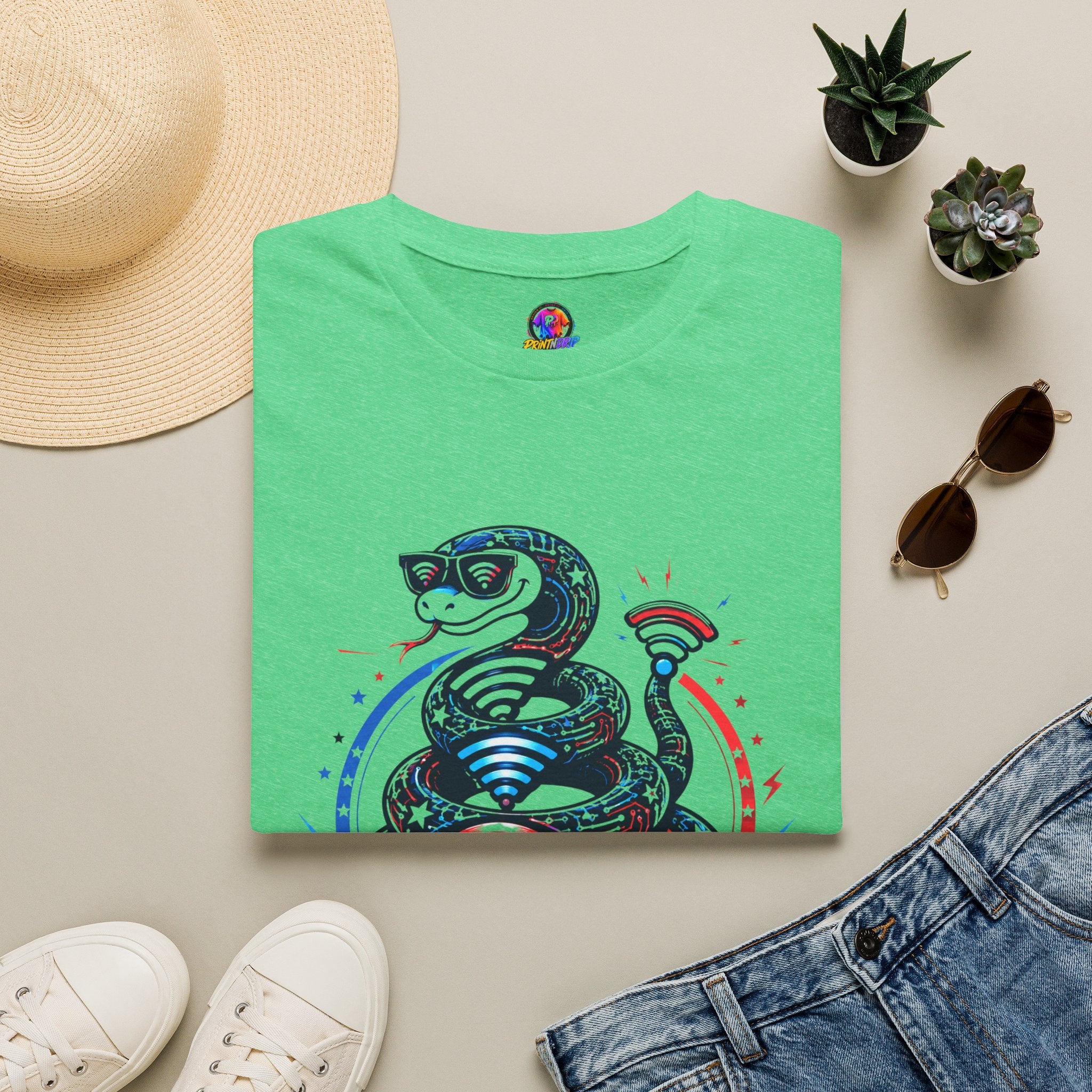 Don’t Tread on My WiFi T-Shirt — Patriotic Gadsden Snake WiFi Tee