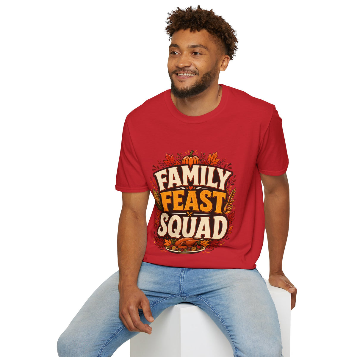 Thanksgiving T-Shirt Family Feast Squad T-Shirt — Thanksgiving Fall Harvest Tee