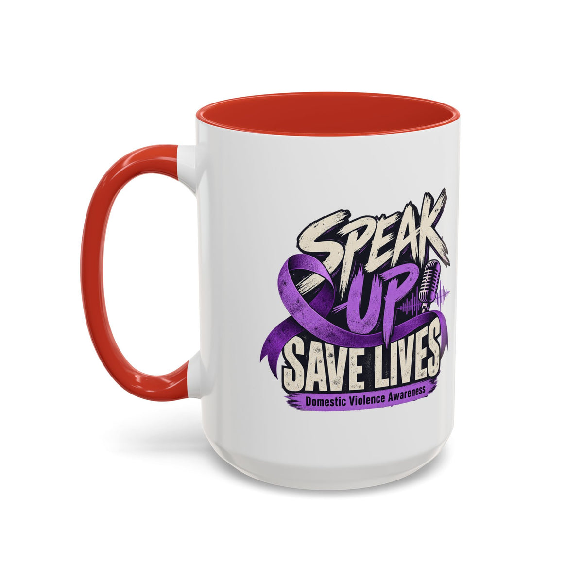 Speak Up Save Lives Domestic Violence Awareness Coffee Mug