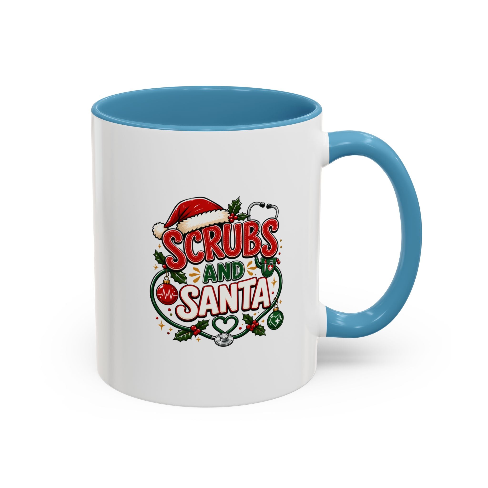 Coffee Mug — "Scrubs and Santa" Christmas Nurse Mug