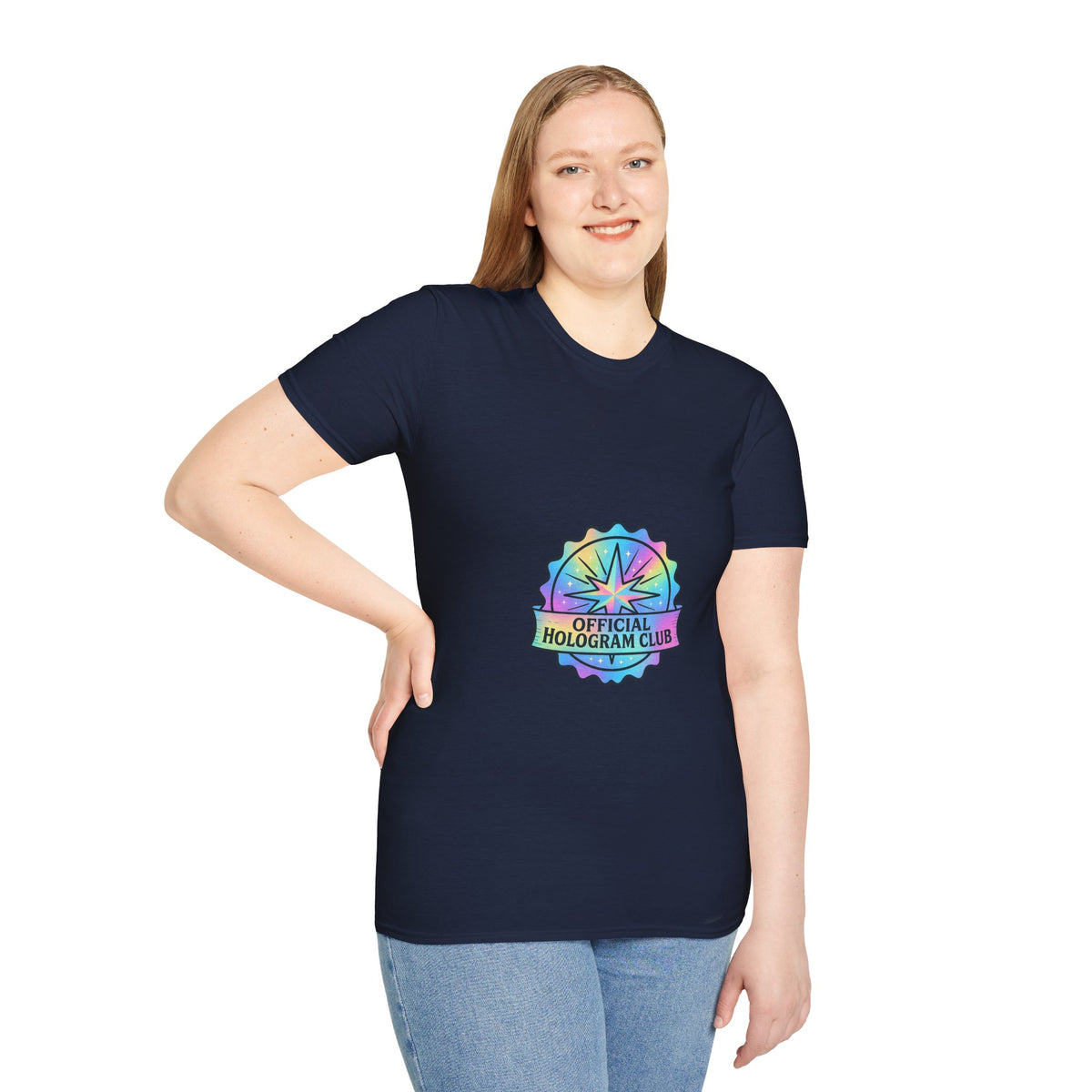 Official Hologram Club Rainbow Holographic T-Shirt - Trending Now - October 2026