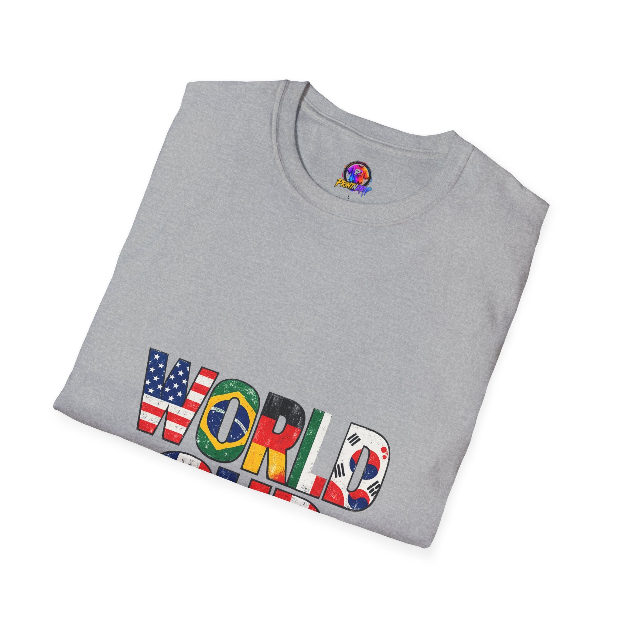World Cup Flag Graphic T-Shirt — 'WORLD CUP' International Soccer Fans Tee