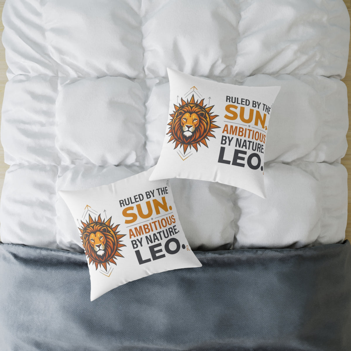 Leo Zodiac Ruled By The Sun Square Poly Canvas Pillow