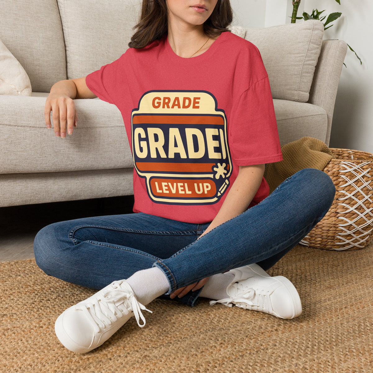 Grade Up Retro Badge T‑Shirt — "GRADE! LEVEL UP" Gamer Teacher Gift - Trending Now - August 2026