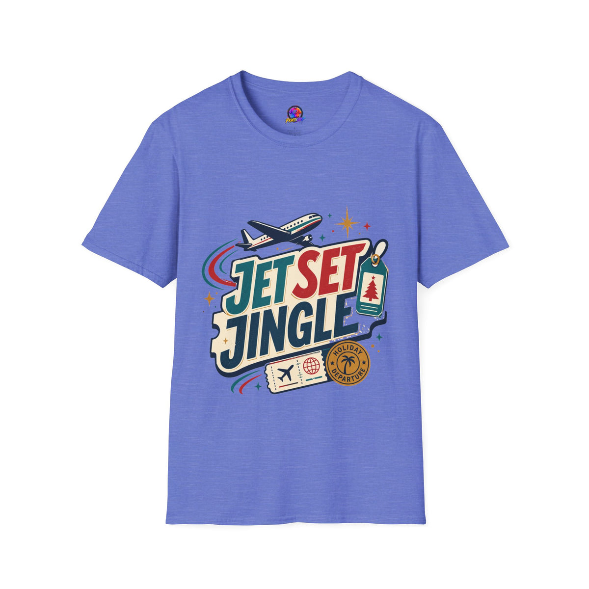 Jet Set Jingle Travel T-Shirt — Retro Airplane Vacation Graphic