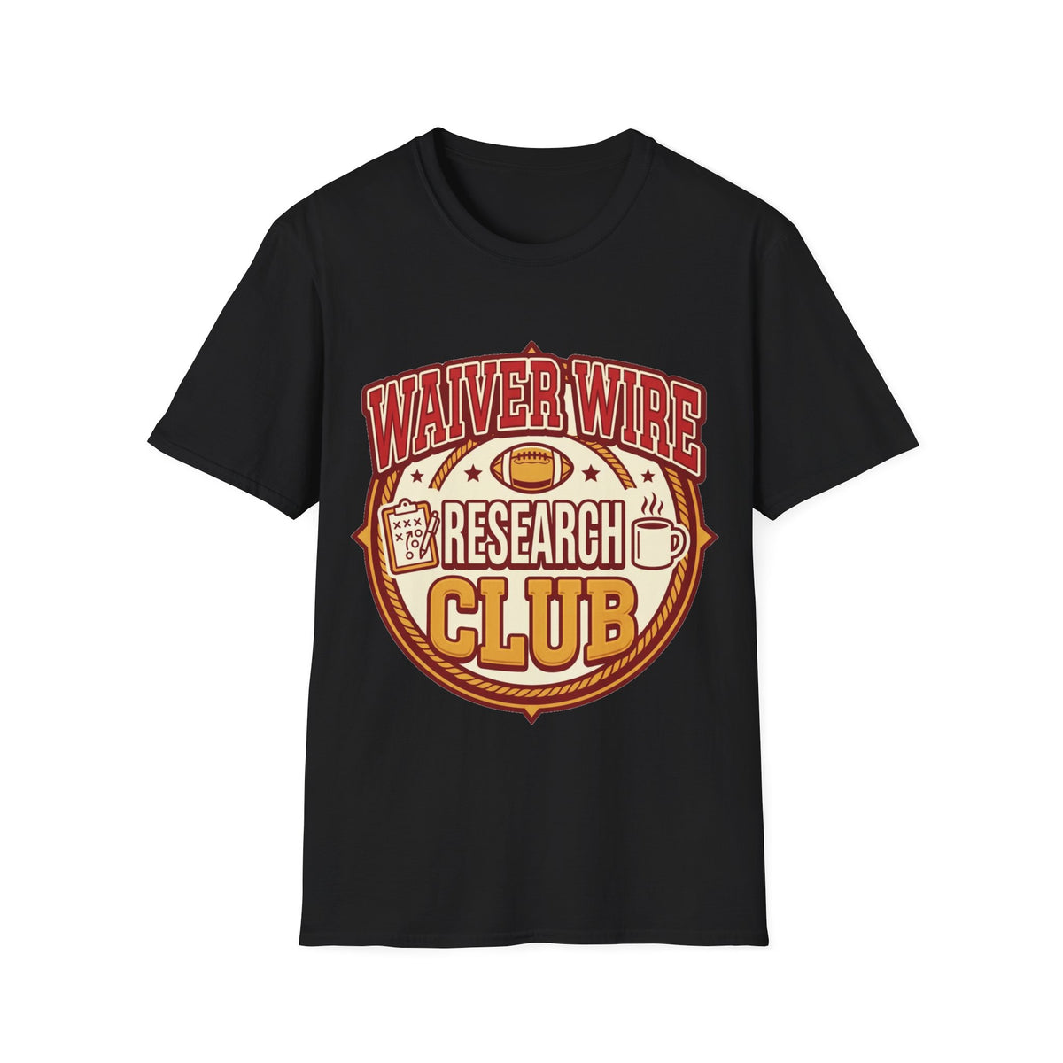 Waiver Wire Research Club Football T-Shirt — Fantasy Football Fan Tee - Trending Now - August 2026