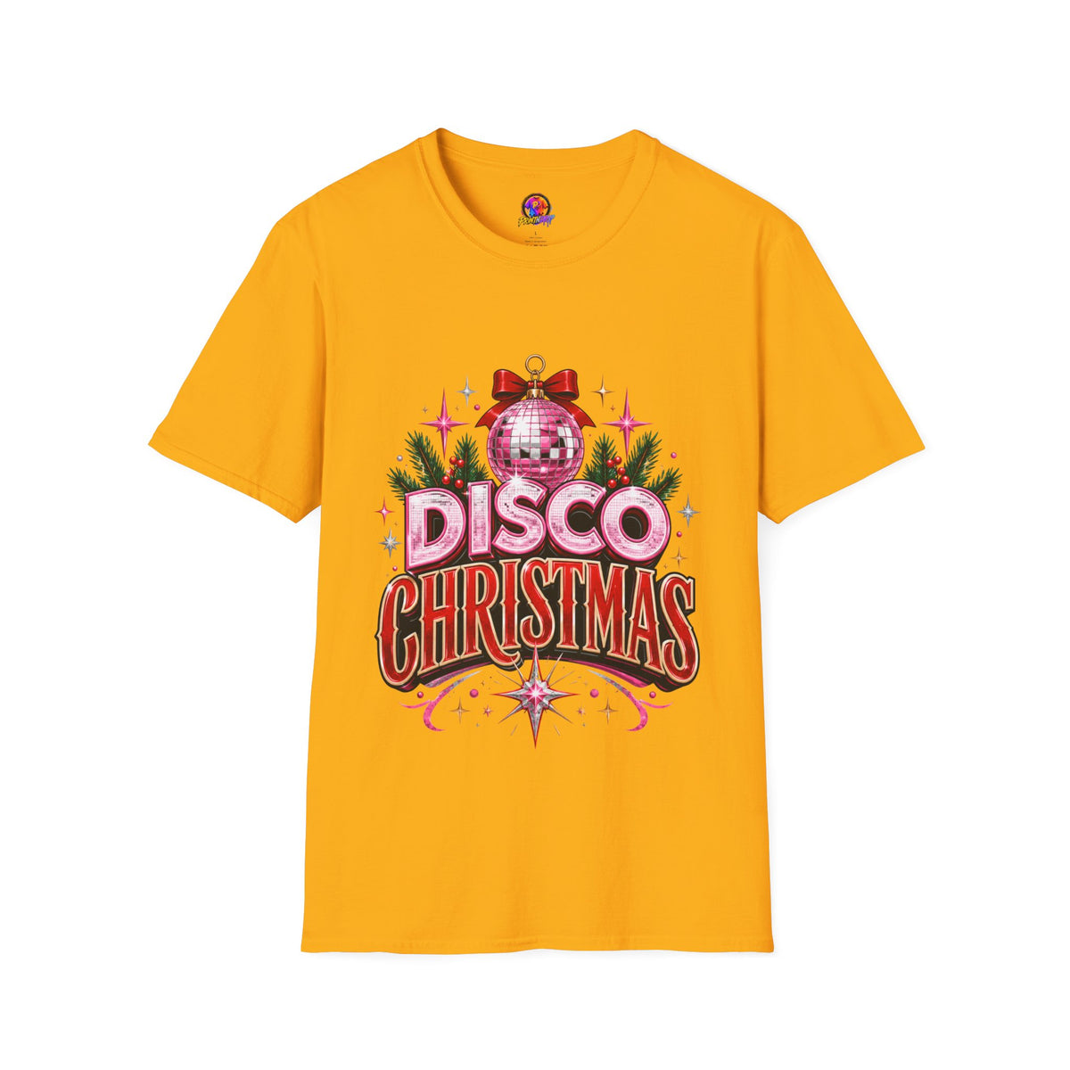 Disco Christmas T-Shirt — Retro Glitter Ornament Holiday Tee