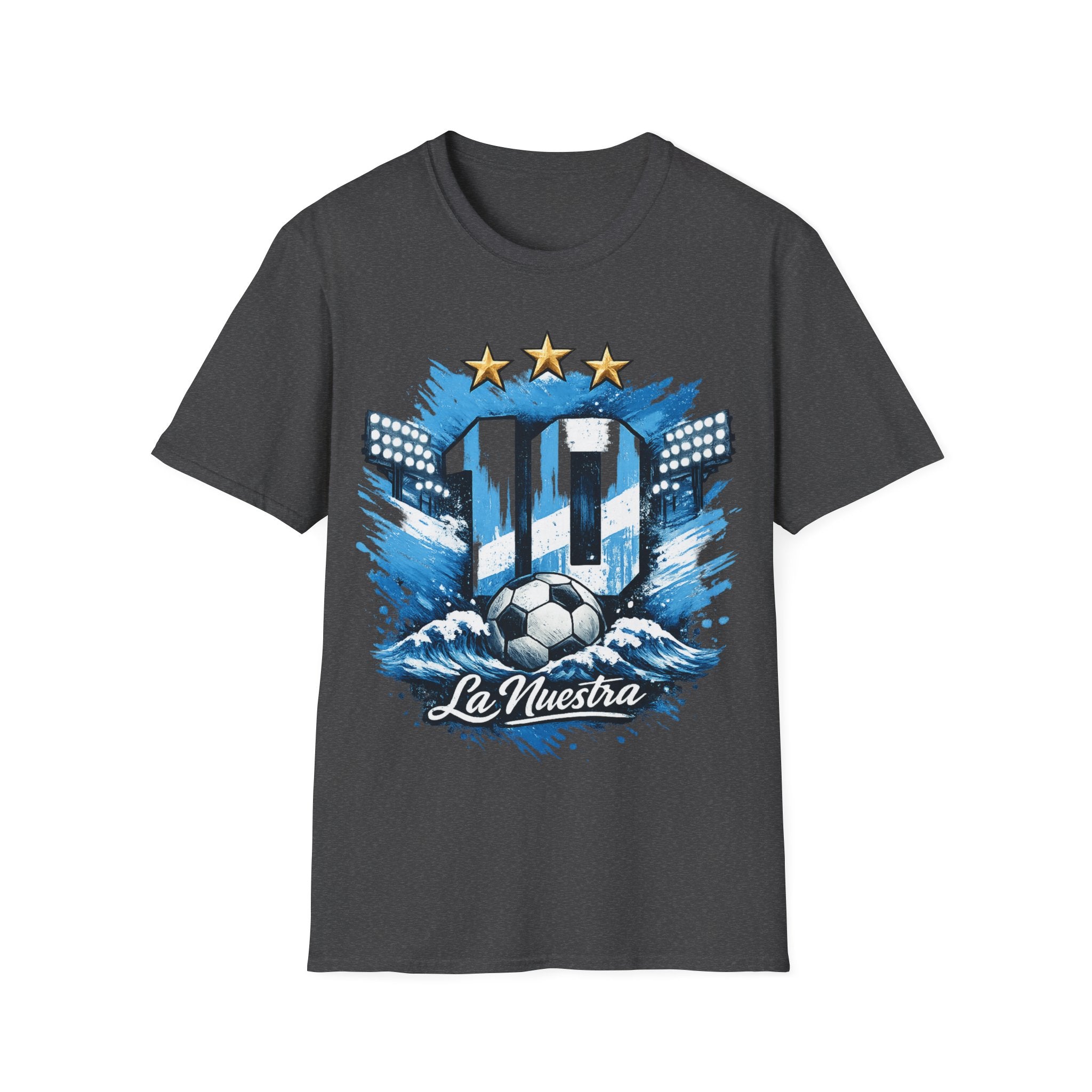 Argentina Soccer Fan T-Shirt — 'La Nuestra' #10 Jersey Design