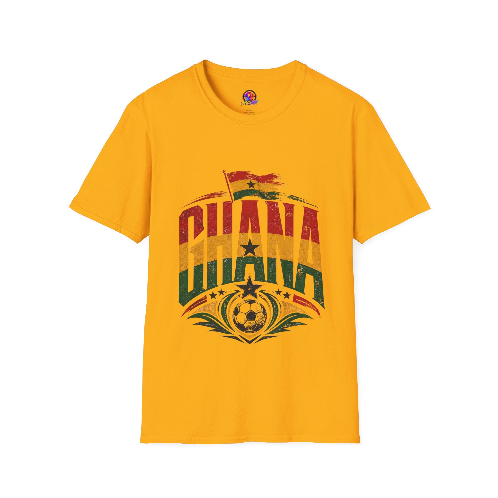 Ghana Flag Soccer T-Shirt — Retro Ghana Pride Football Tee