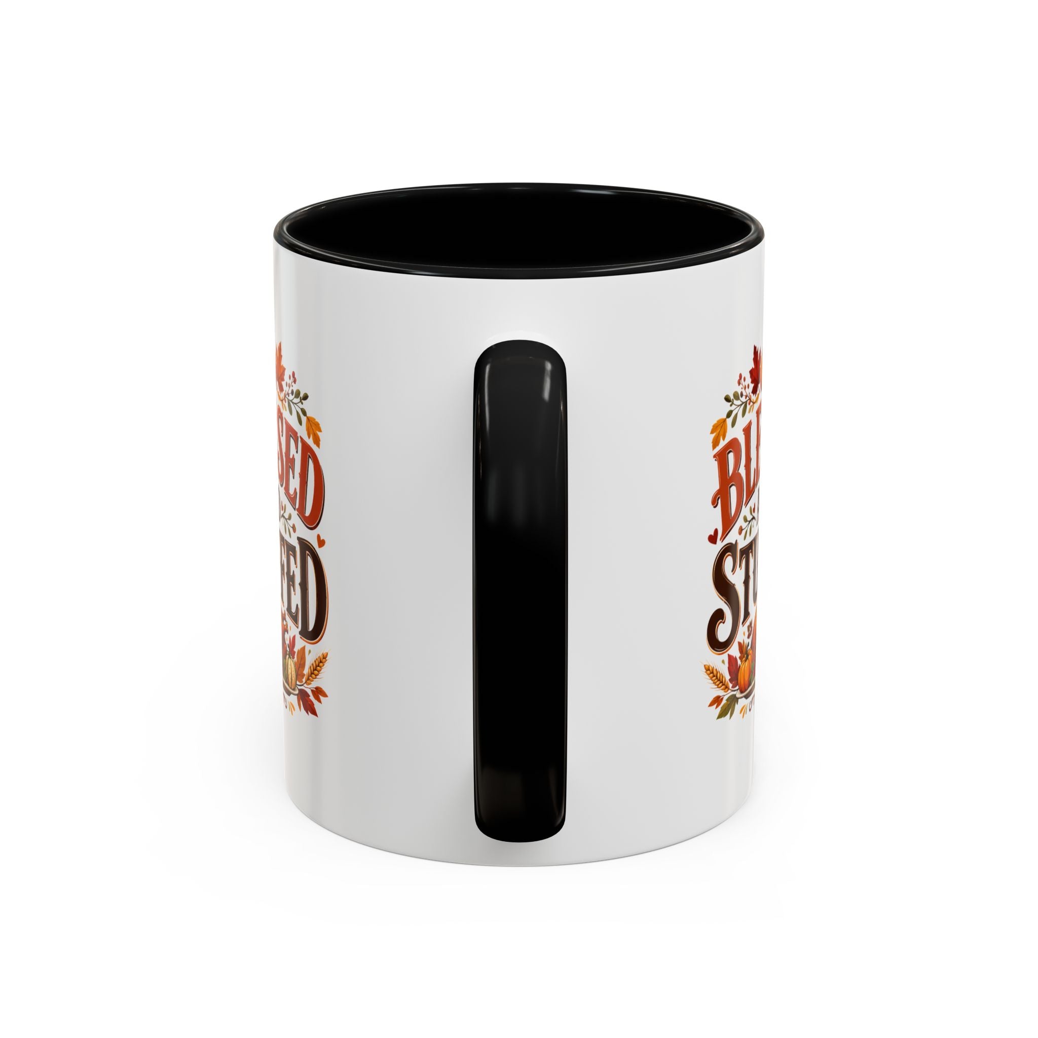 Thanksgiving Mug Blessed and Stuffed Coffee Mug — Thanksgiving Fall Ceramic Accent Mug