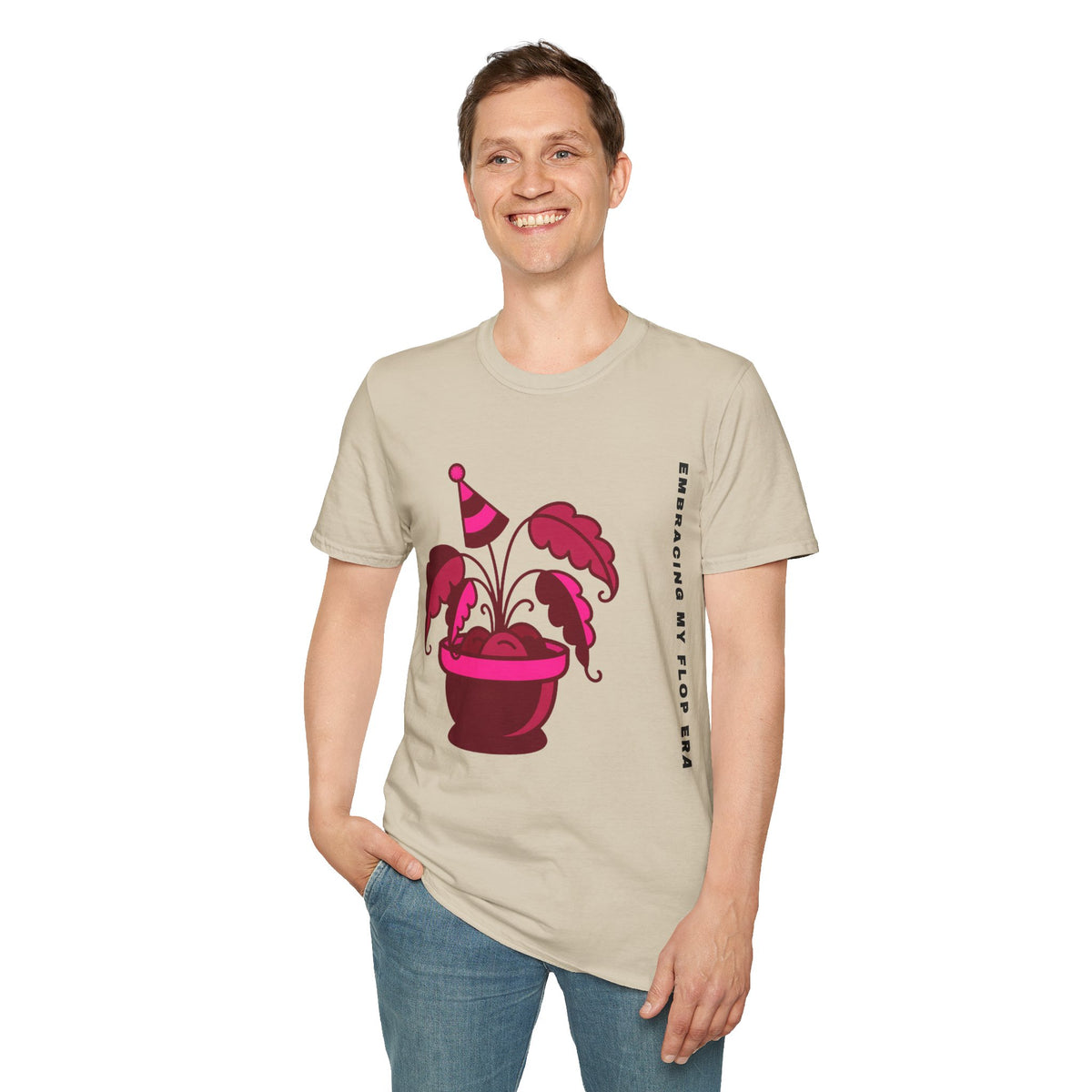Plant Party T-Shirt — "Embracing" Pink Potted Plant Graphic - Trending Now - September 2026
