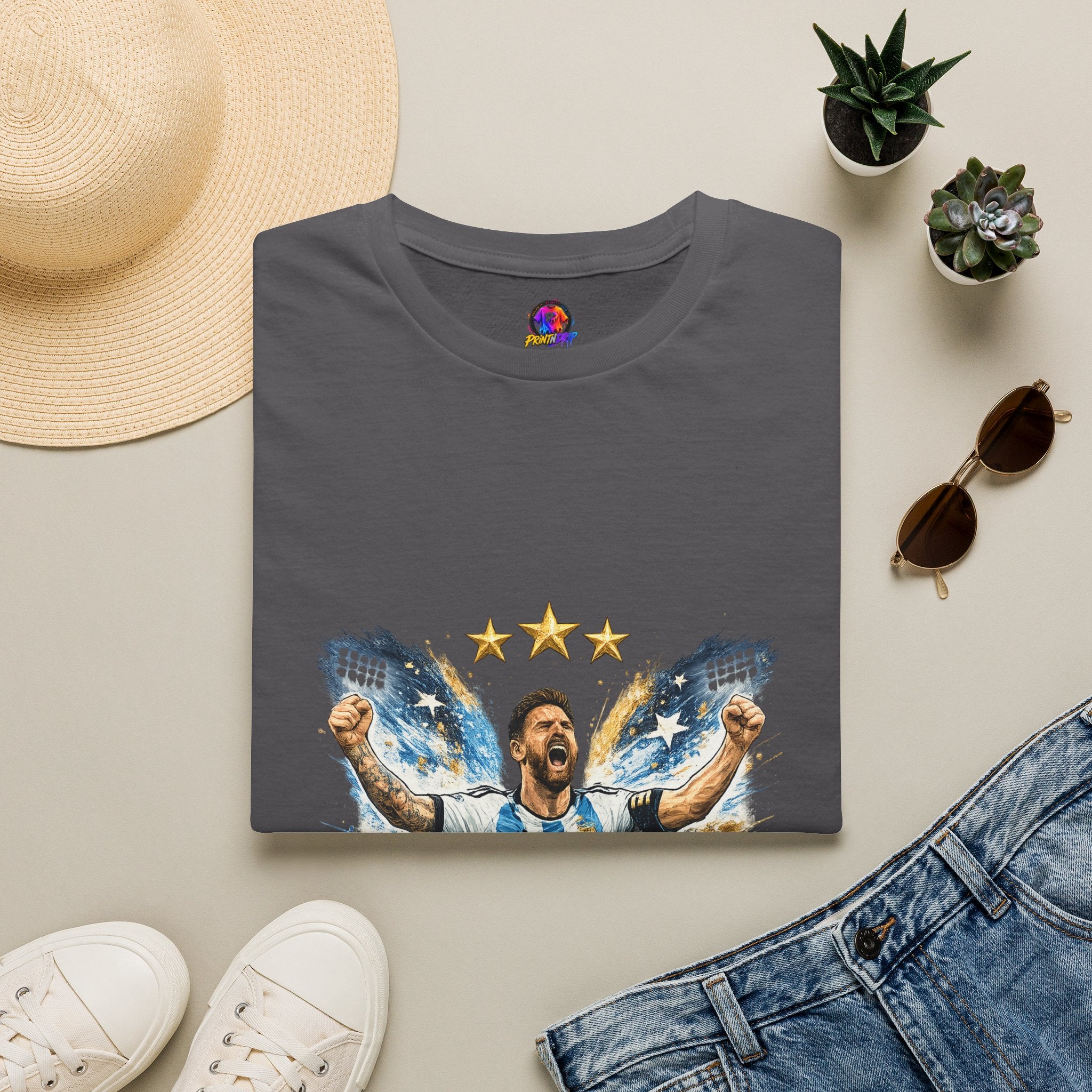 Argentina Soccer Legend Argentina T-Shirt — Celebratory Messi Design