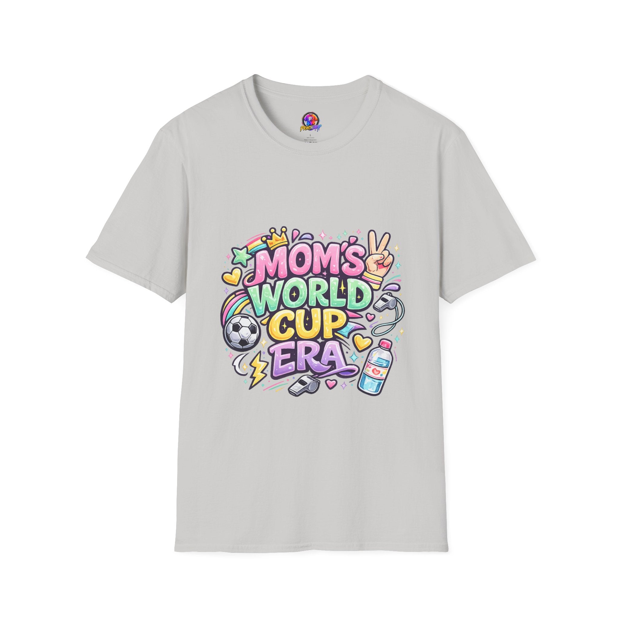 Girls Kids Mom's World Cup Era T‑Shirt — Playful Soccer Mom Tee