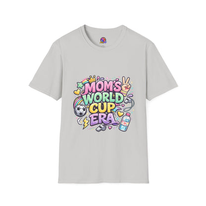 Girls Kids Mom's World Cup Era T‑Shirt — Playful Soccer Mom Tee