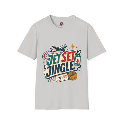 Jet Set Jingle Travel T-Shirt — Retro Airplane Vacation Graphic