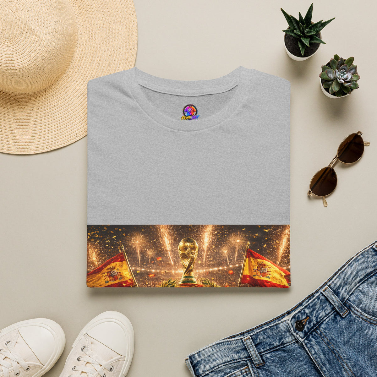 World Cup Champions T-Shirt — Spanish Football Victory Design