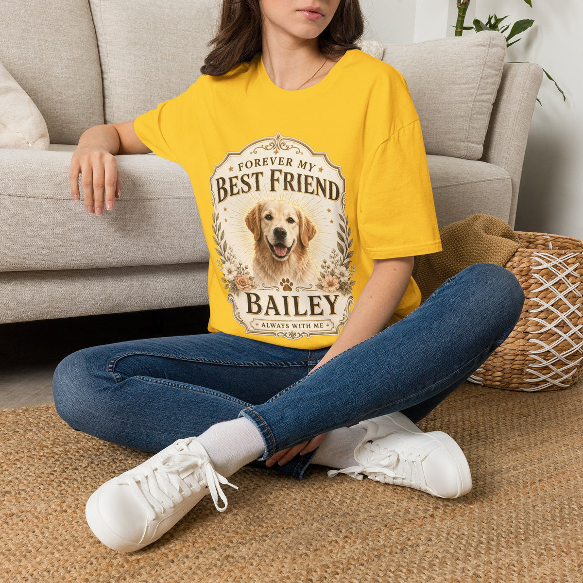 Forever My Best Friend Dog T-Shirt — Personalized Pet Tribute Tee