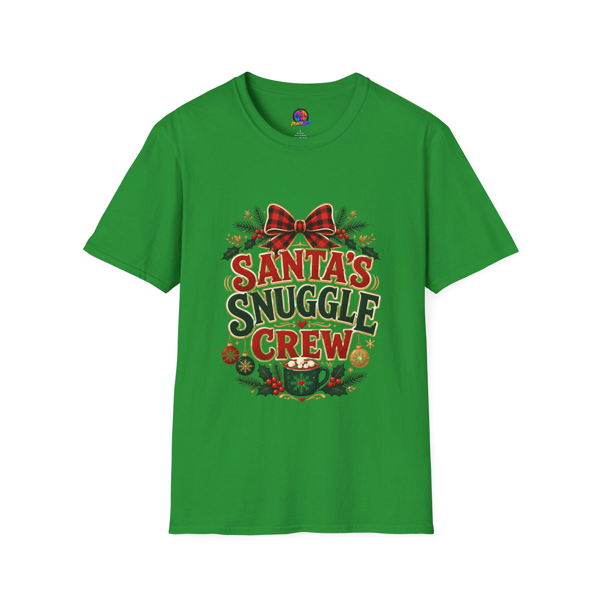 Santa's Snuggle Crew T-Shirt — Cute Christmas Holiday Tee