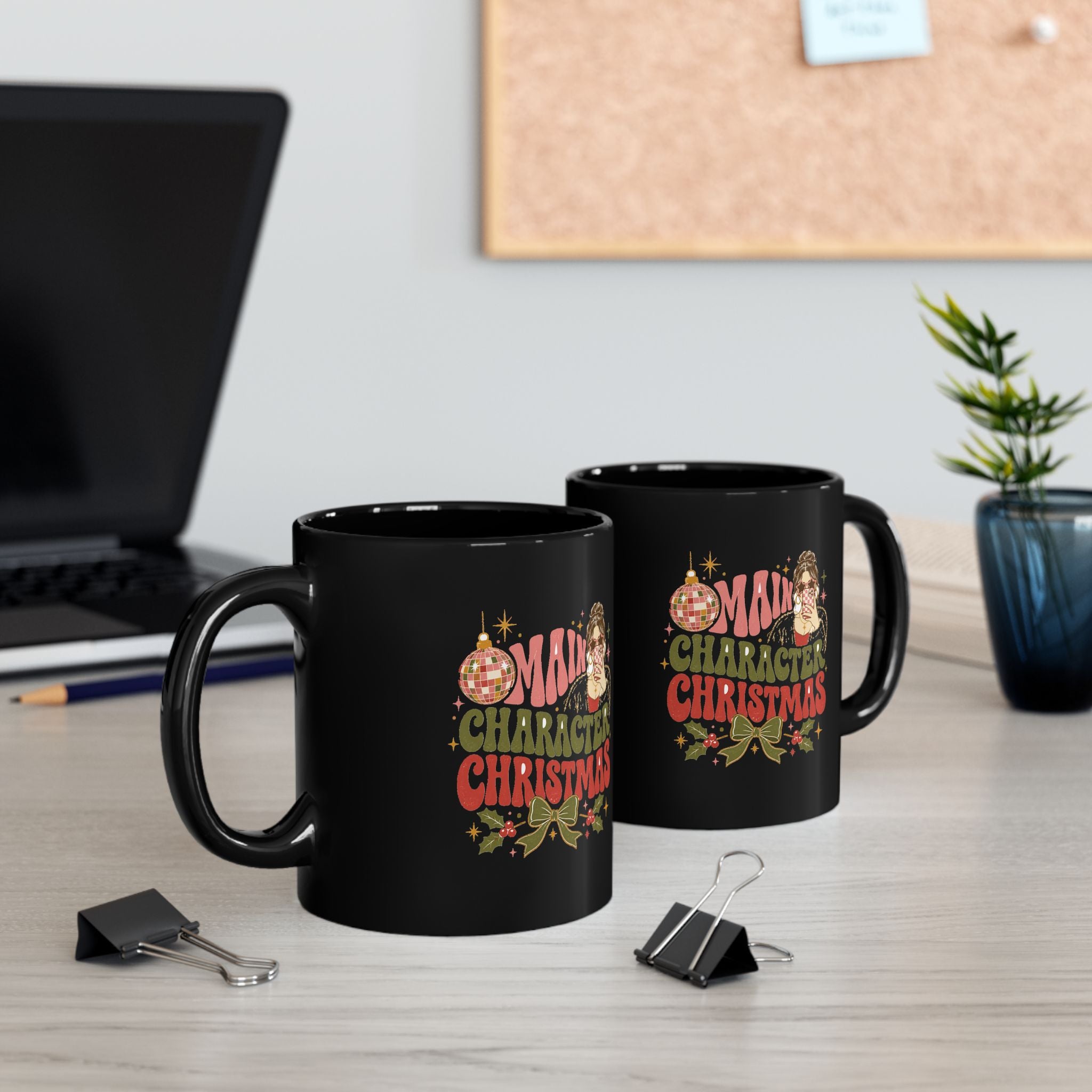 Modern Day Christmas Character Mug — “Main Character Christmas” Retro Holiday Coffee Cup