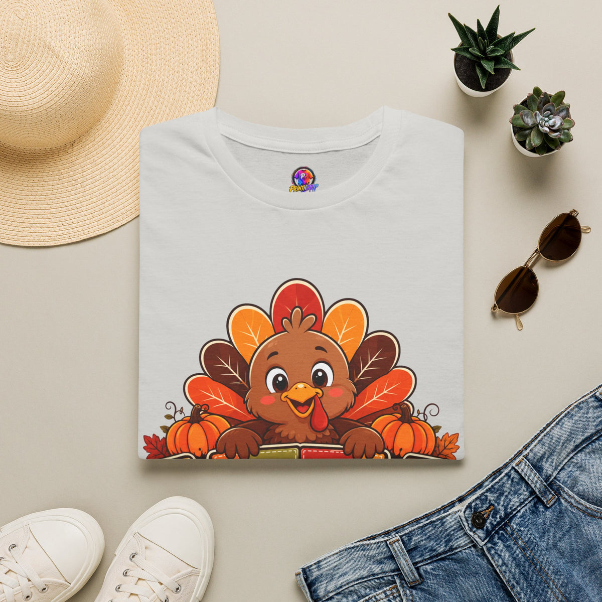 Thanksgiving T-Shirt Little Turkey T‑Shirt – Cute Thanksgiving Kids & Family Tee