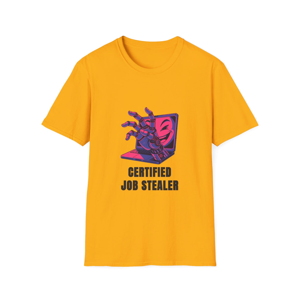 Certified Job Stealer T-Shirt — Retro Cyber Hand Graphic Tee - Trending Now - August 2026