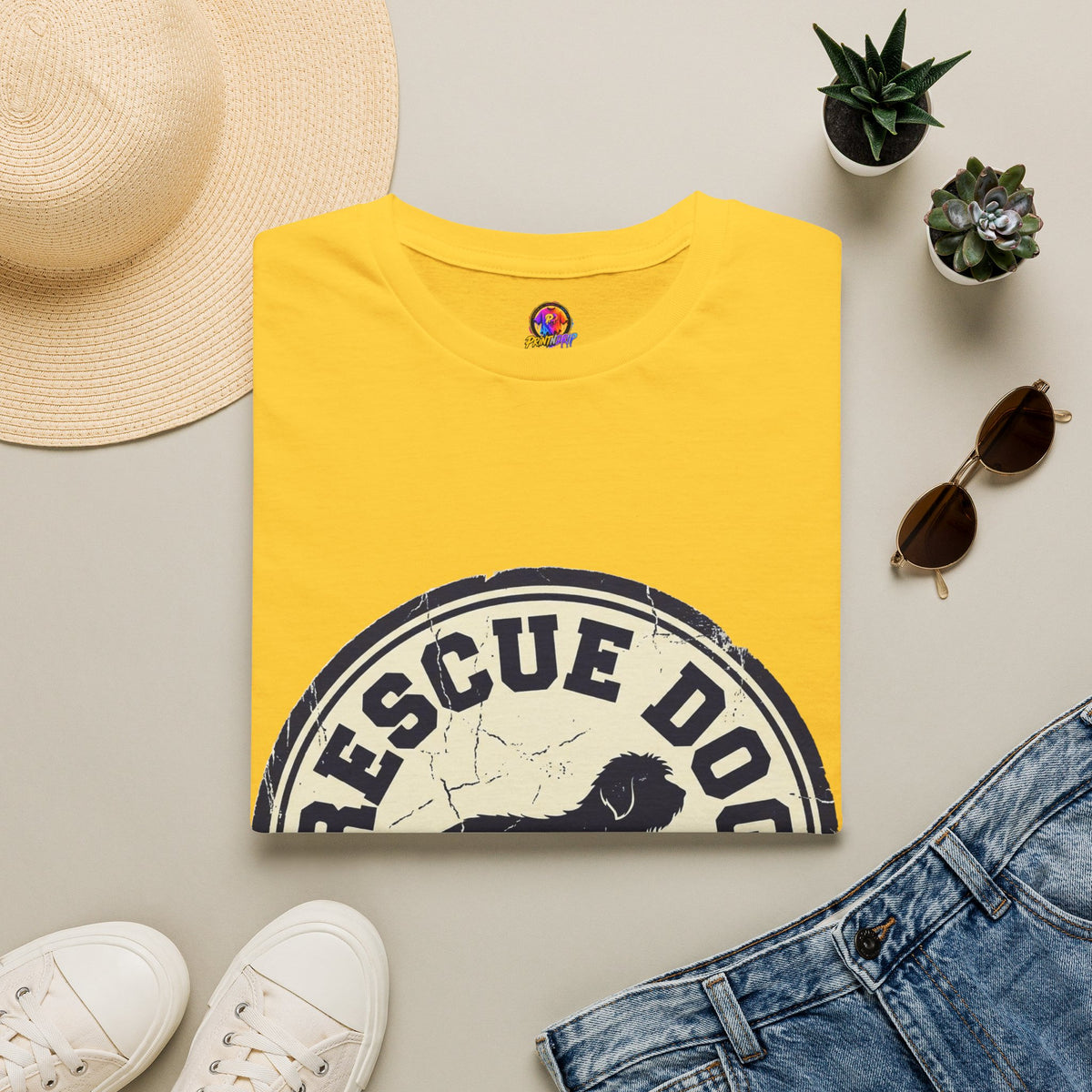 Rescue Dog Dad T-Shirt – Vintage Shelter Pup Support Tee