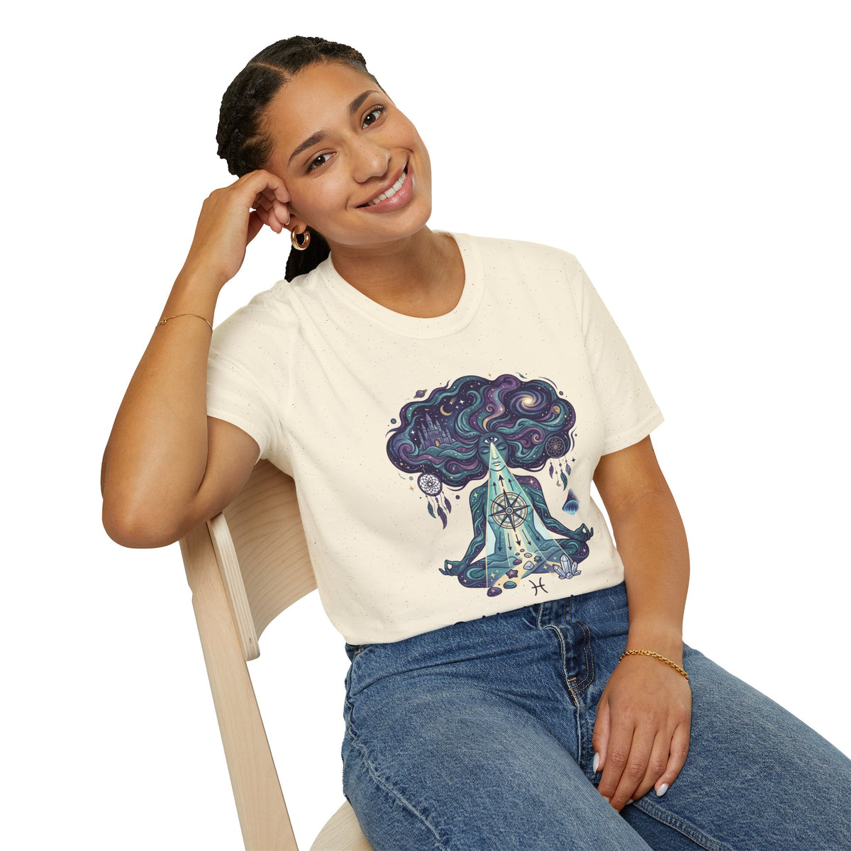 Pisces Zodiac Meditative Pisces T‑Shirt — 'Guided by dreams, ruled by intuition' Zodiac Tee