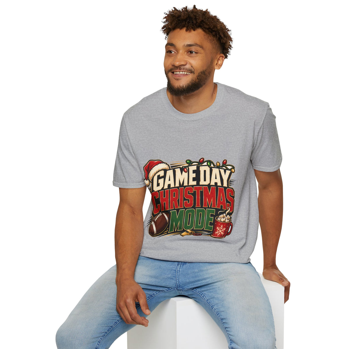 Game Day Christmas T-Shirt — Football Holiday Mode Tee