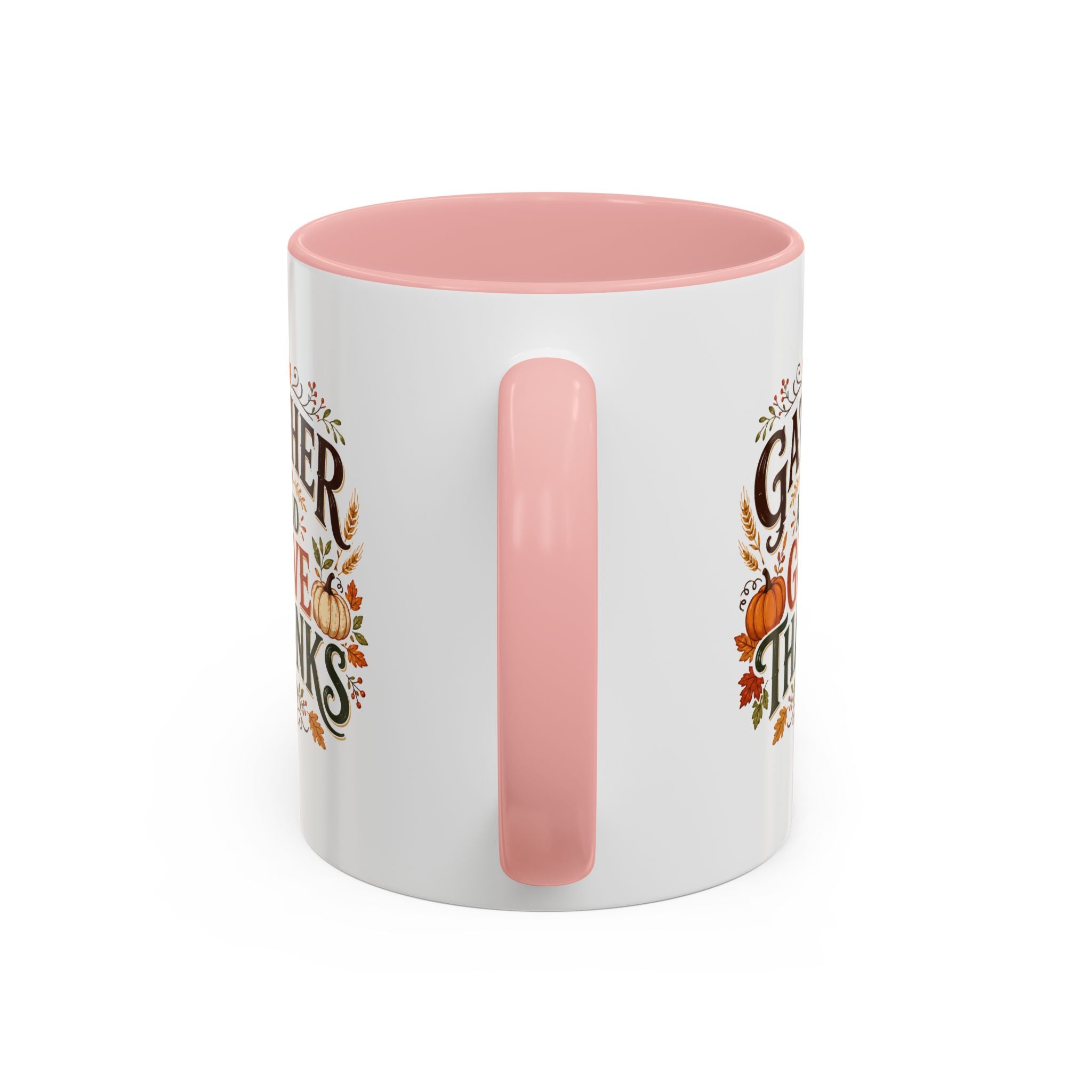 Thanksgiving Mug Gather and Give Thanks Coffee Mug — Thanksgiving Accent Mug