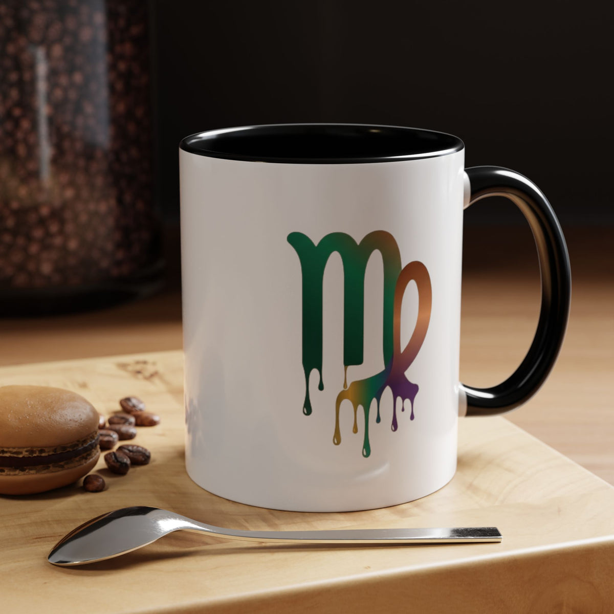 Virgo Zodiac Virgo Drip Accent Coffee Mug — Colorful Zodiac Astrology Gift