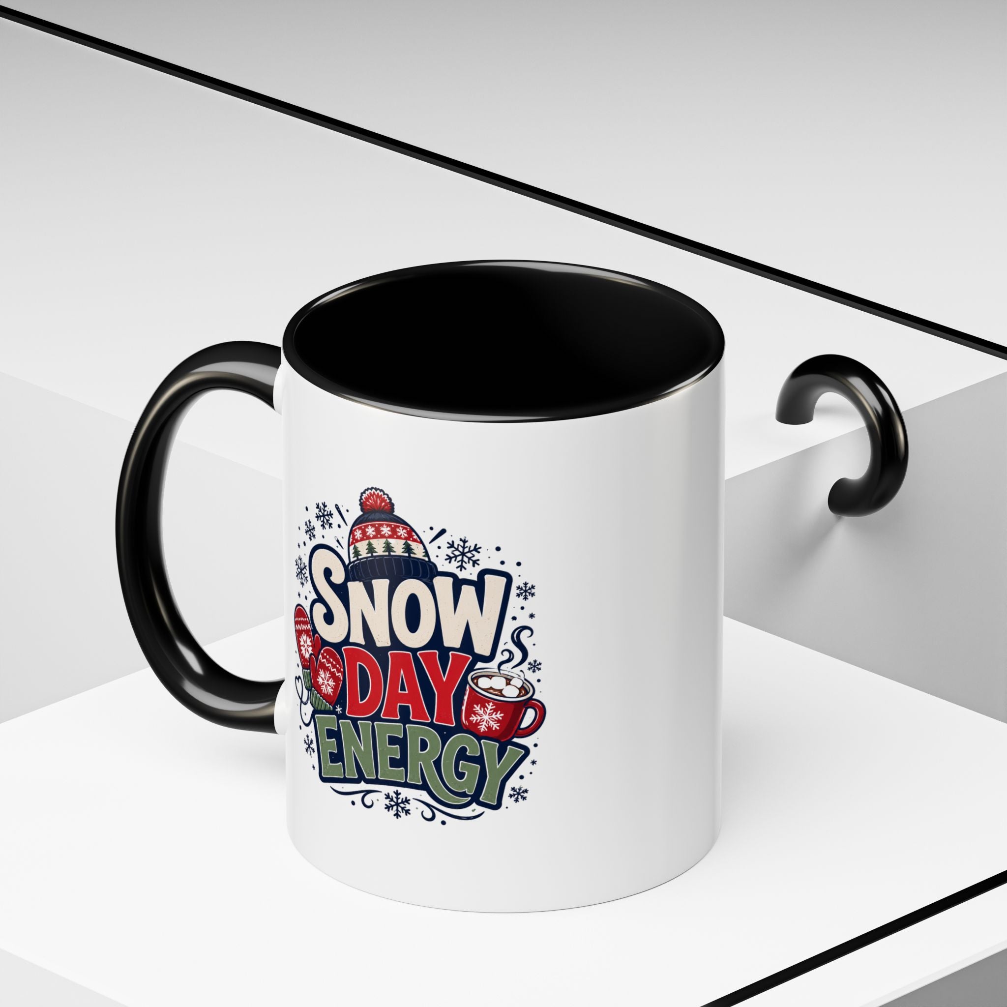 Snow Day Energy Coffee Mug — Winter Hot Cocoa Holiday Drinkware