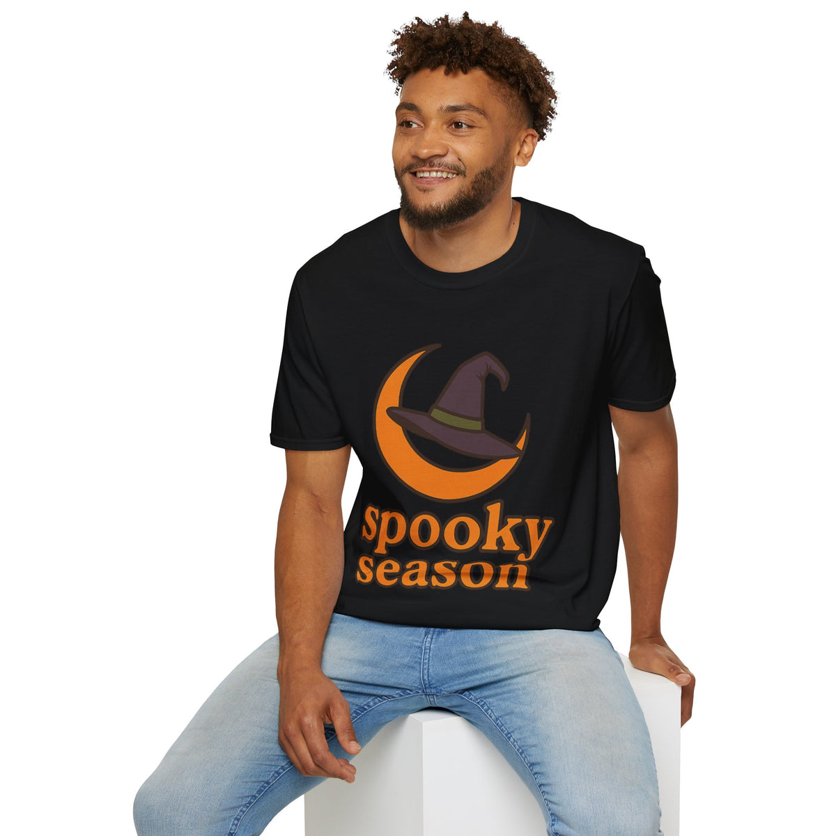 Spooky Season T-Shirt — Witch Hat & Moon Halloween Tee - Trending Now - August 2026