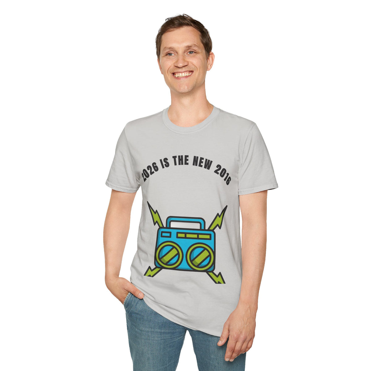 2026 Is The New 2016 T-Shirt — Retro Boombox Graphic Tee - Trending Now - September 2026