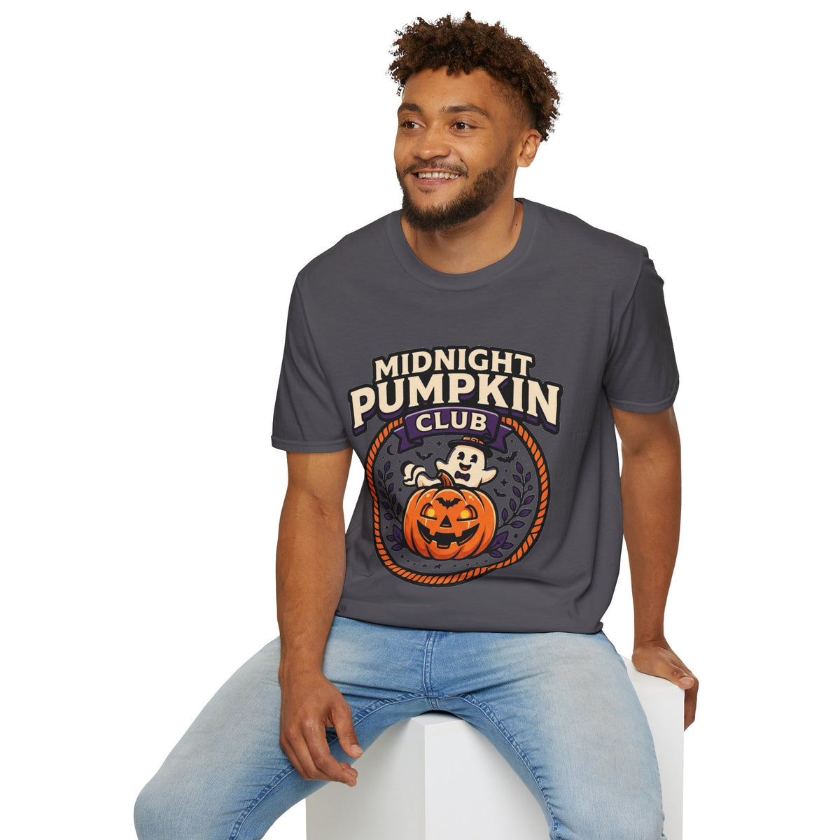 Midnight Pumpkin Club T-Shirt — Halloween Pumpkin Graphic Tee - Trending Now - August 2026