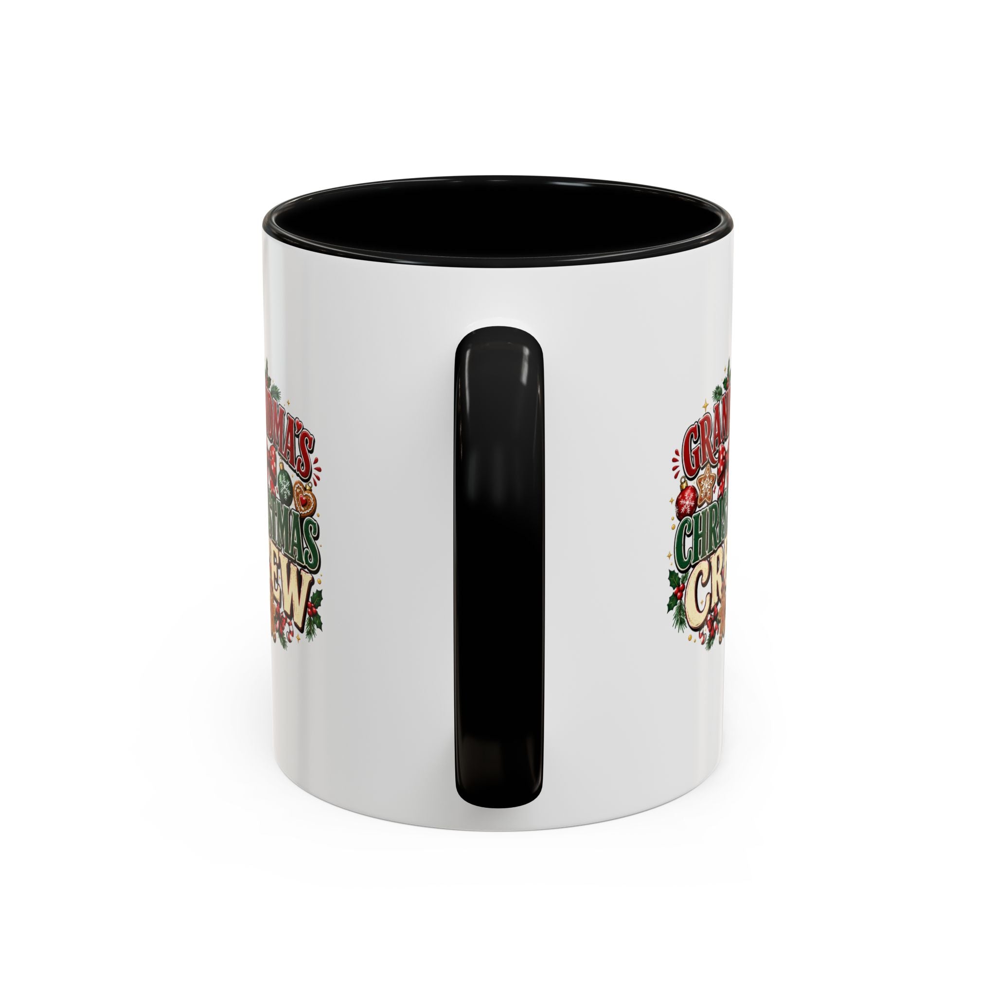 Grandma's Christmas Crew Accent Coffee Mug — Festive Holiday Gift for Grandma