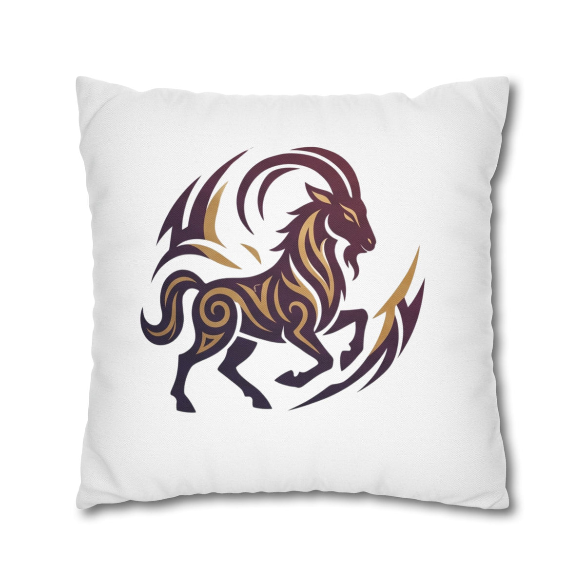 Capricorn Tribal Goat Decorative Pillowcase — Zodiac Accent Pillow