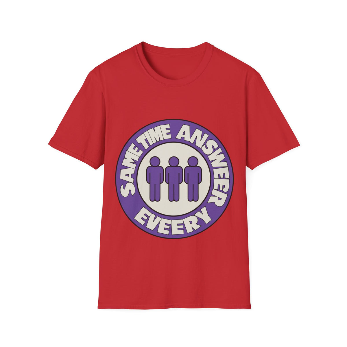 "Same Answer Every Time" Purple People Icon Graphic Tee - Trending Now - September 2026