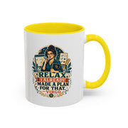 Virgo Zodiac Mug Accent Coffee Mug — "Relax I Already Made a Plan for That" Virgo Astrology Mug