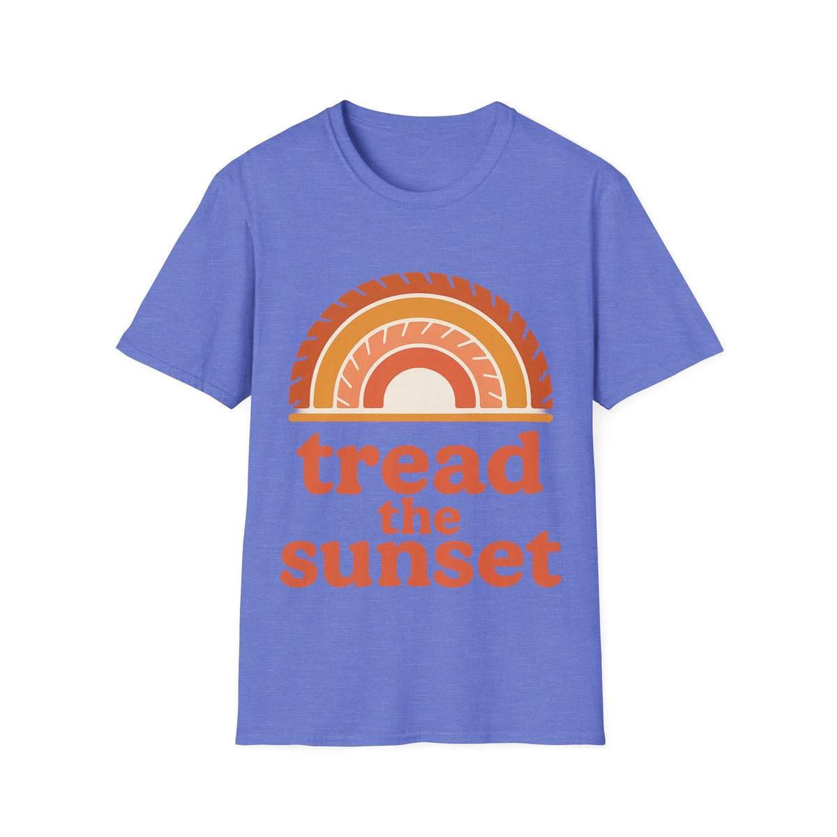 Tread The Sunset Boho Rainbow T-Shirt, Retro Wanderlust Hiking Outdoor Graphic Tee - Trending Now - September 2026