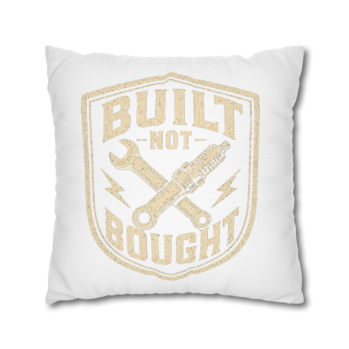 Built Not Bought Decorative Pillowcase Milo Bailey Dog Dad Mom- Mechanics & DIY Accent Cushion