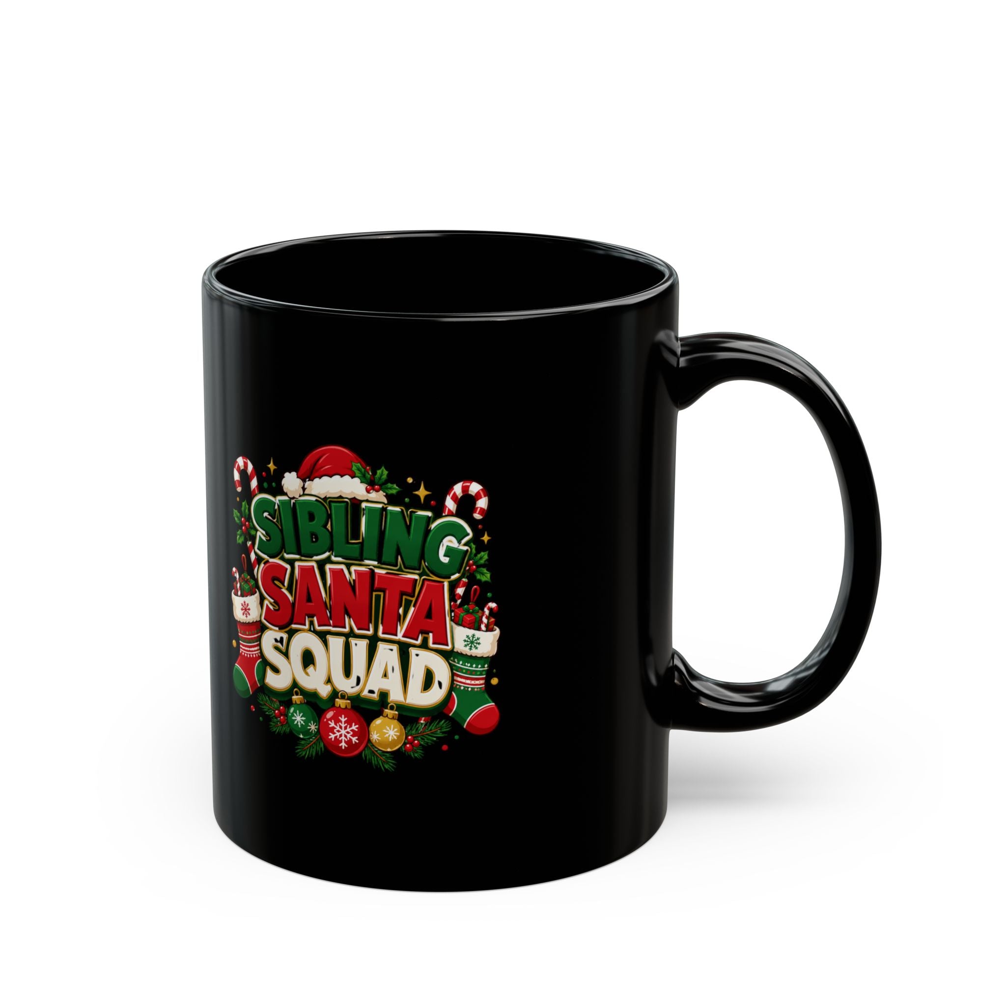 Christmas Mug — "Sibling Santa Squad" Holiday Coffee Cup