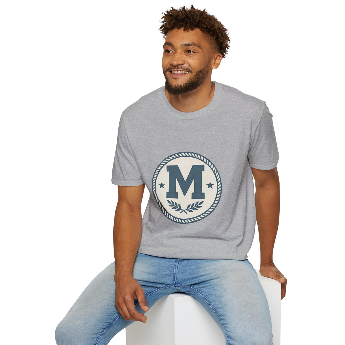 Monogram M Crest T‑Shirt — Vintage Initial Logo Tee - Trending Now - August 2026