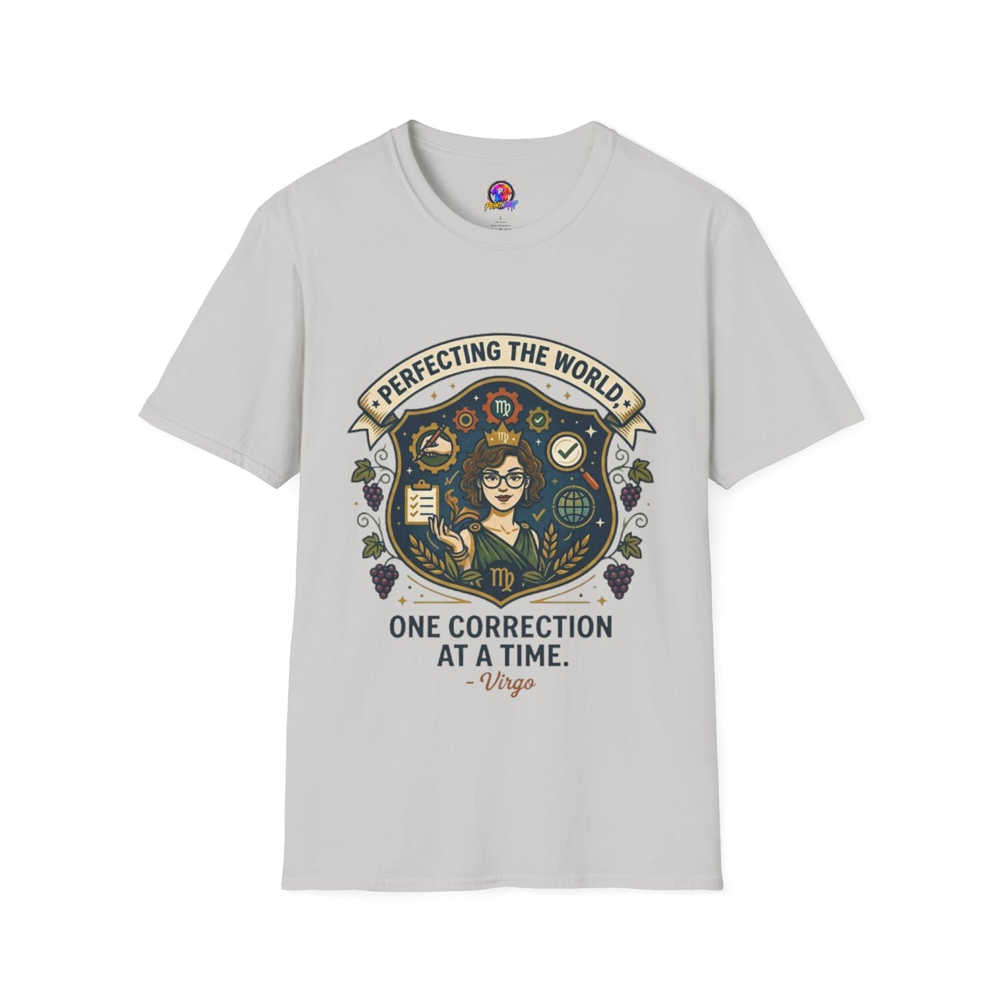Virgo T‑Shirt — "Perfecting the World One Correction at a Time" Zodiac Tee